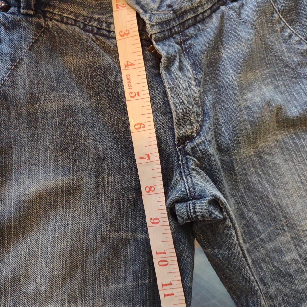Levi's Blue Women's Dark Wash Straight Leg Denim Jeans Size 30W 32L - Picture 14 of 15